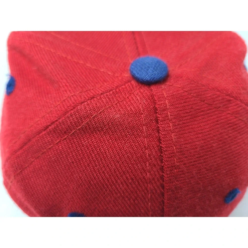 Vintage Washington Capitals The Game Fitted 6 1/2 Hat Cap Youth Boy NHL Red Blue